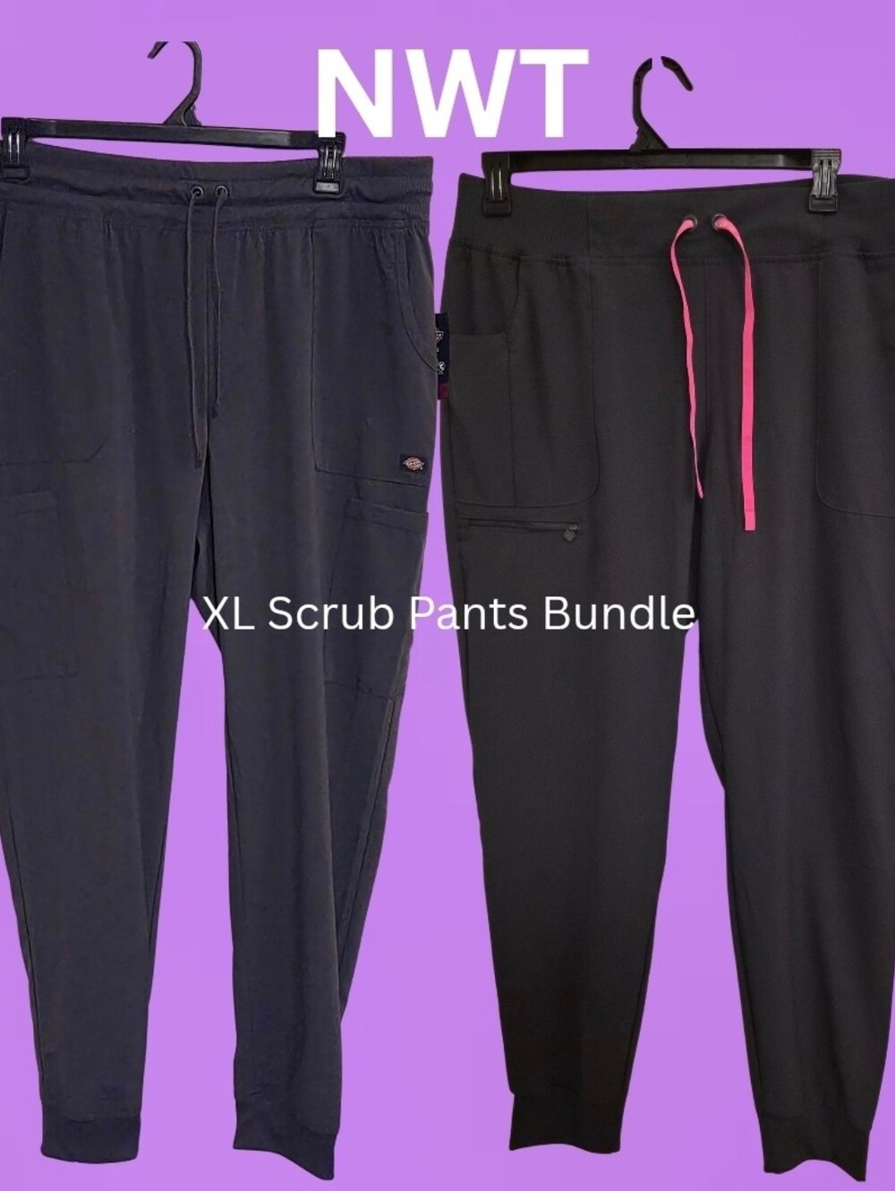 Dickies/Med Couture Women's Jogger Scrub Pants Bundle - XL New With Tags